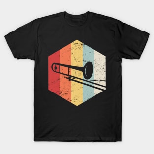 Retro 70s Trombone Marching Band Icon T-Shirt